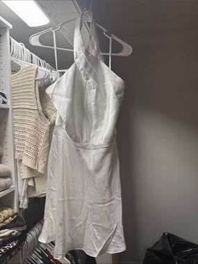 NWT BHLDN white halter dress